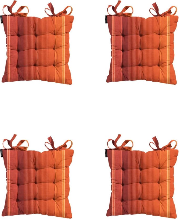 Madison - Zitkussen - Universeel - 4st - 46x46cm - Stef Bordeaux- Rood