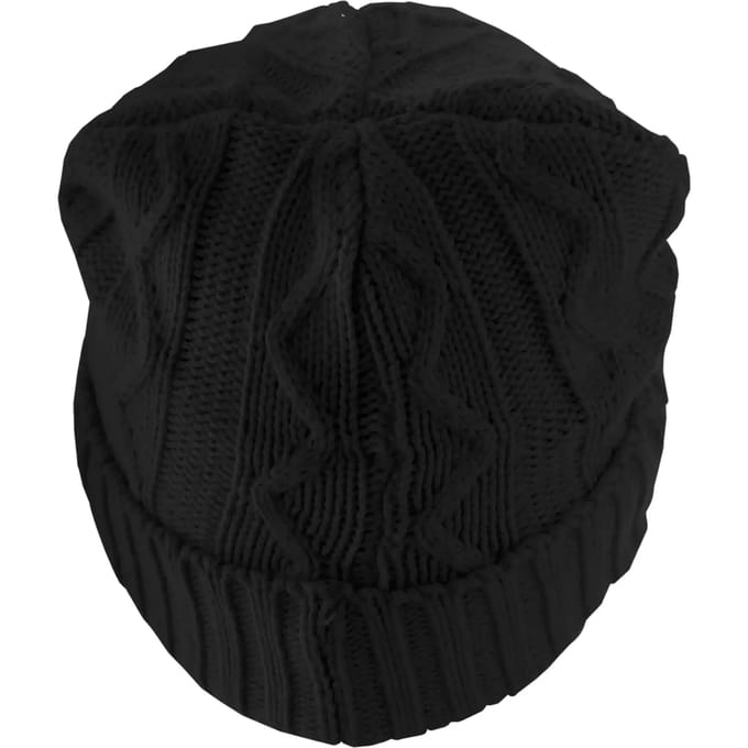 MSTRDS - Beanie Cable Flap black one size Beanie Muts - Zwart