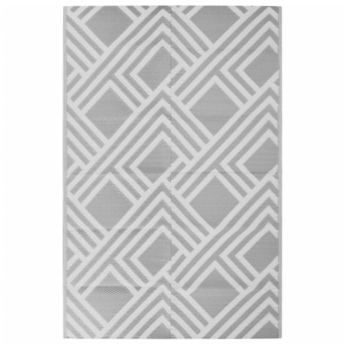 vidaXL - Buitenkleed - ARAKIL - 190x290 - cm - PP - grijs