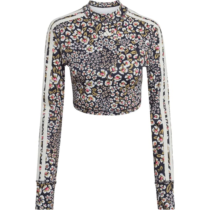 Slim Fit sport-top met bloemmotief