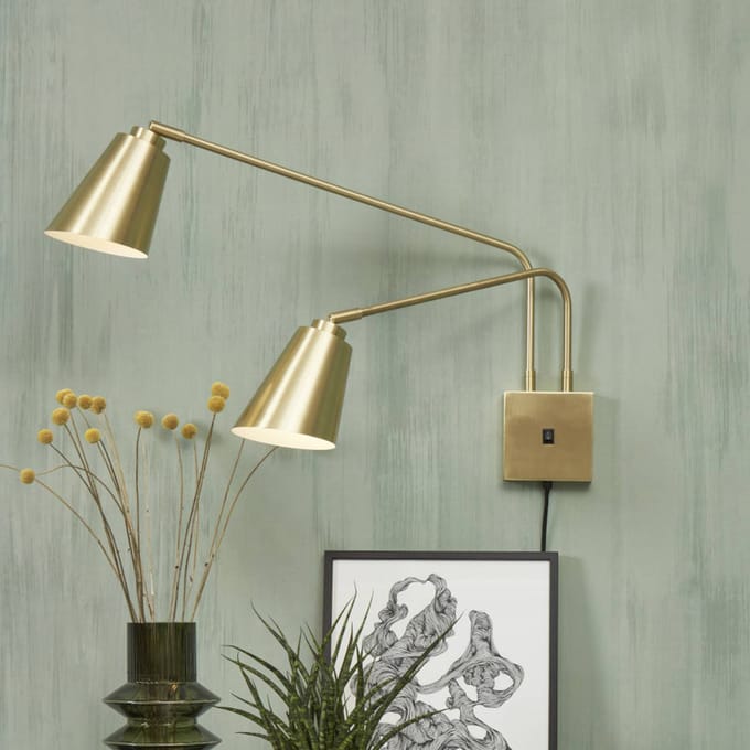 it's about RoMi Wandlamp Bremen - Goud - 130x60x49cm - 2L - Binnen Modern,Luxe