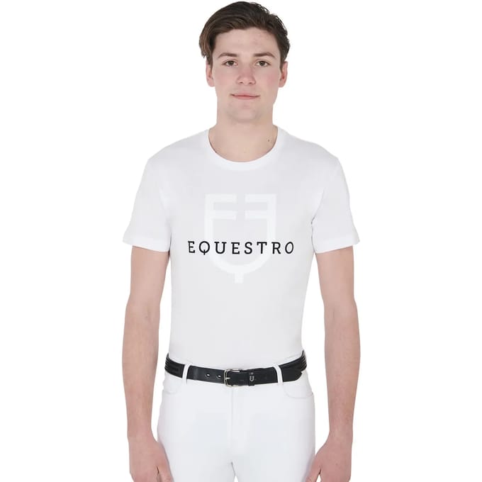 Slim fit T-shirt met logo Equestro
