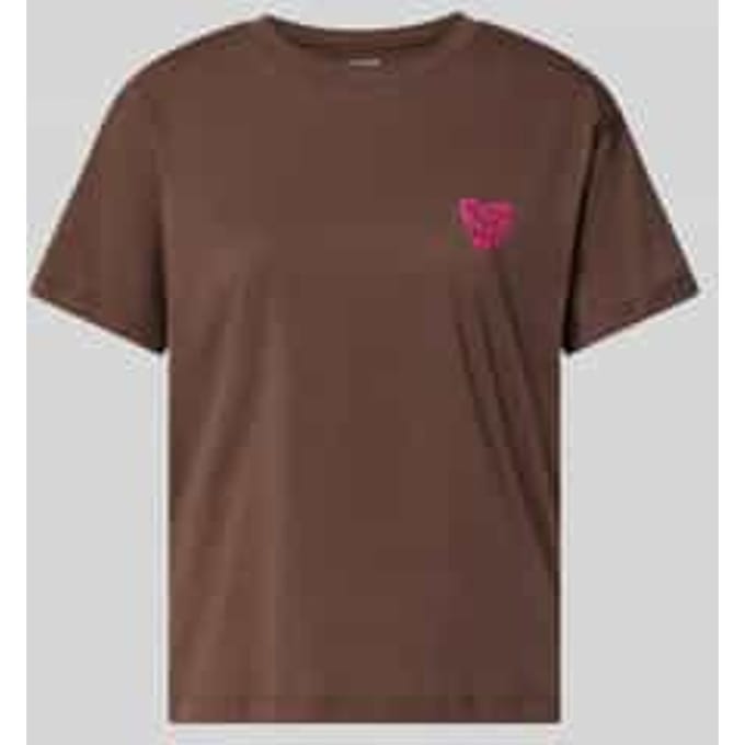 regular fit T-shirt met motiefstitching