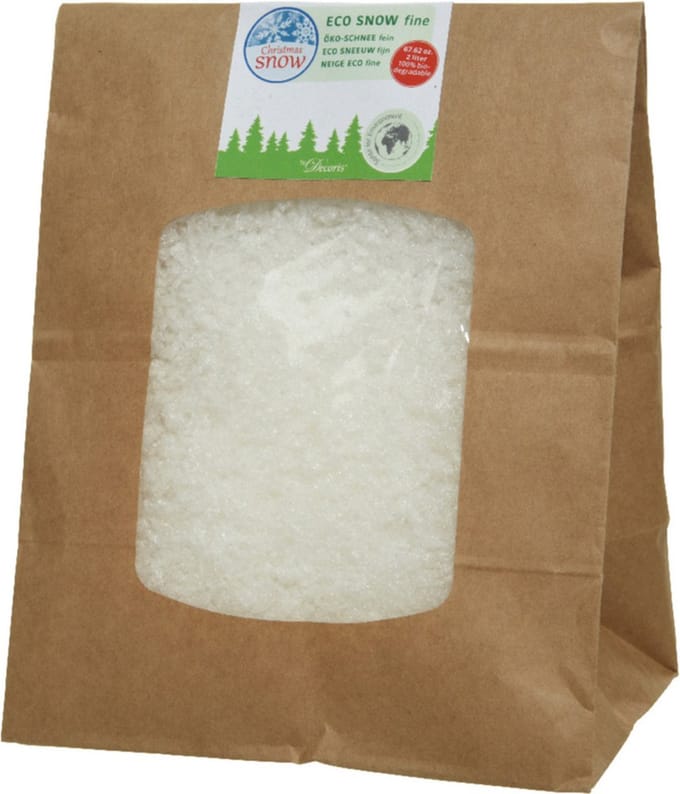 Decoris ECO kunstsneeuw/ nepsneeuw - 2 liter - wit - versiering landschap/achtergrond