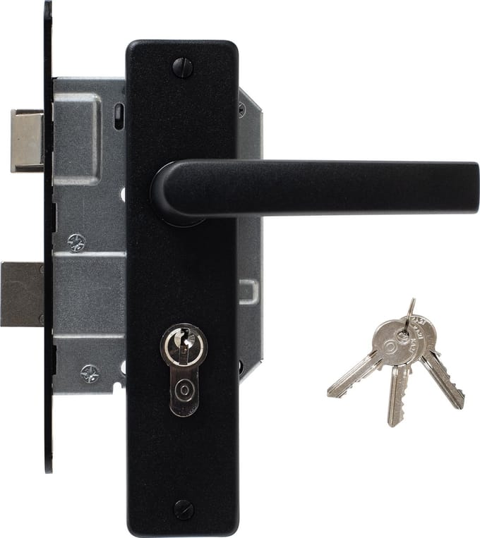 Zwarte Deurklink set - Per Set