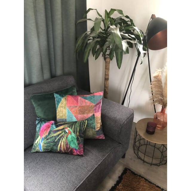 Velvet Parrot / Papagaai Kussenhoes | Velours / Fluweel - Polyester | 30 x 50 cm