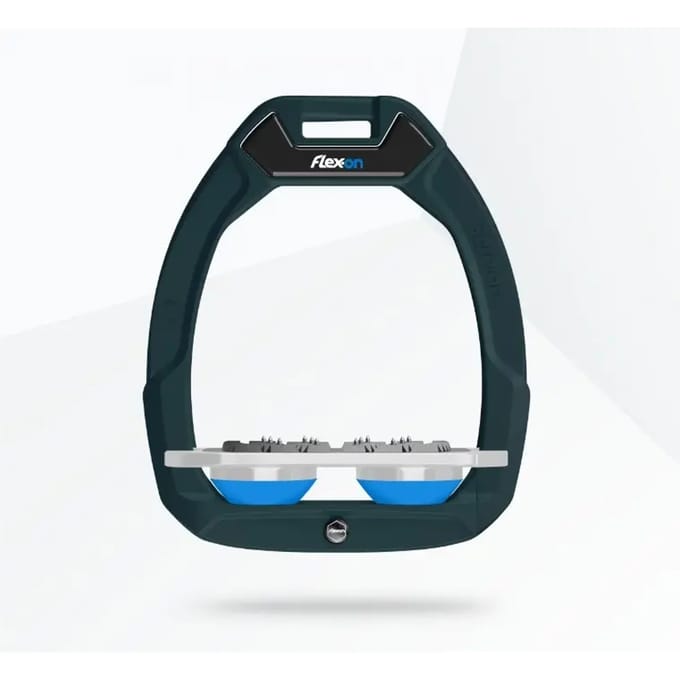 Veiligheid verstelbare stijgbeugels Plat Ultra Grip Groen/Grijs/Blauw Flex-On Safe-On