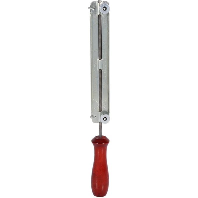 1x Kettingzaag Zaagketting Vijl & Vijl Slijpkits met Houten Houder Gereedschap (4,8 mm) gray
