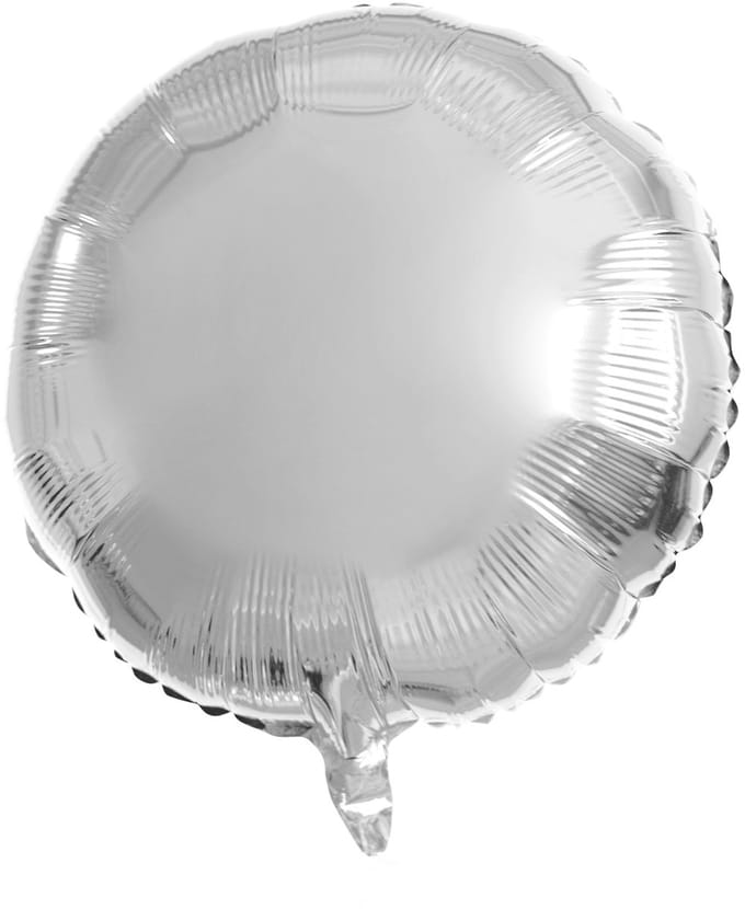 Folieballon Rond - Zilver - 45 cm