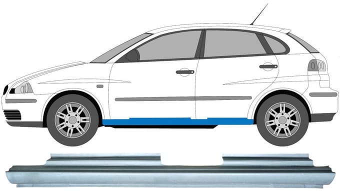Volledige dorpel voor Seat Ibiza Cordoba 2002-2008 / Links