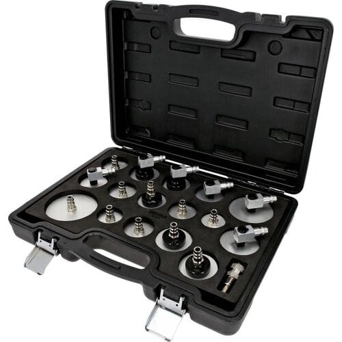 KS Tools 160.0815 Universele ontluchtingsnippel-adapterset voor remontluchting, 17-delig