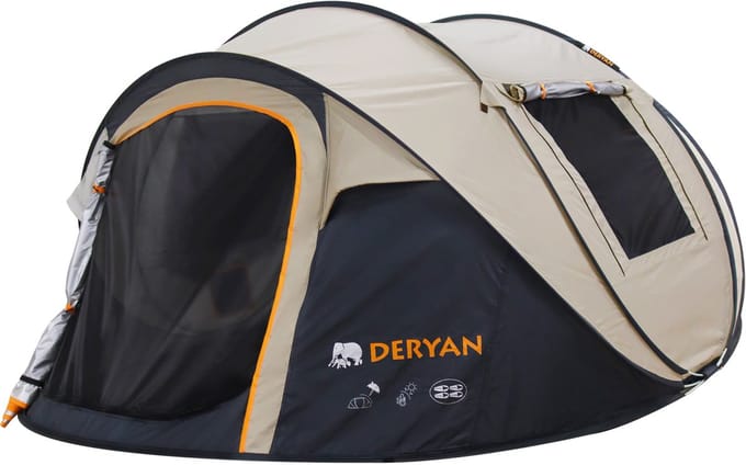 Deryan Pop Up Tent - 4 persoons - 5000MM waterkolom - UV 50+ - Sand