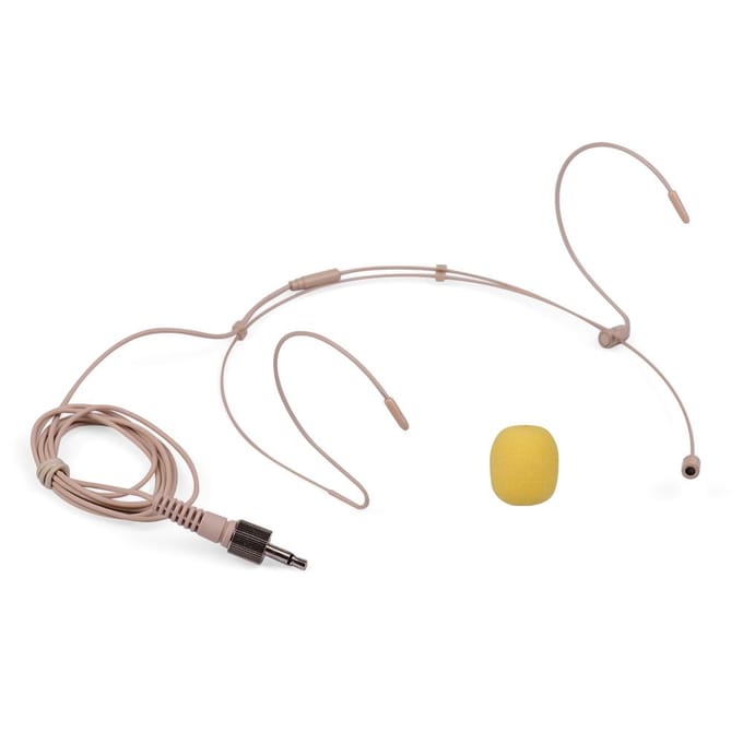 Lichtgewicht headsetmicrofoon, condensatormicrofoon, 4-pins mini XLR-stekker voor draadloos bodypack 3.5mm Lockable Plug