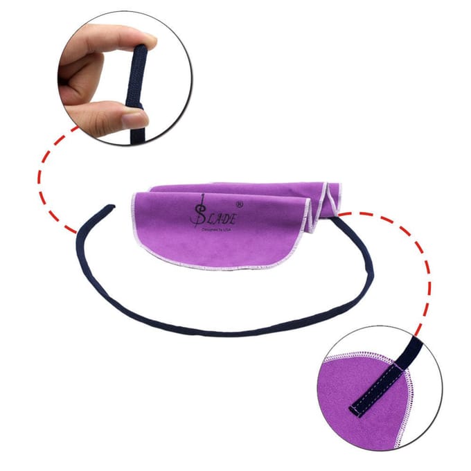 Chiffon de nettoyage pour Tube intérieur, clarinette Piccolo, flûte, saxophone violet