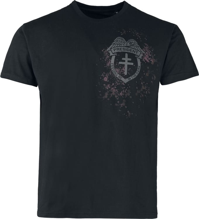 President T-shirt - Patch - S tot 3XL - voor Mannen - zwart