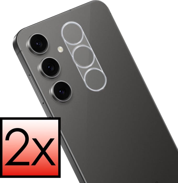 Camera Lens Protector - 2 Stuks - Geschikt voor Samsung Galaxy S24 FE - Camera Screenprotector - Beschermglas - Gehard Glas - Tempered Glass - Screen Protector
