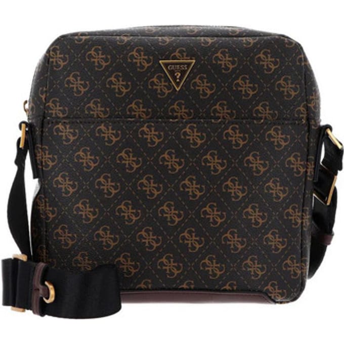 GUESS Schoudertas Torino Top Zip Crossbody Flat Brown / Ochre Donkerbruin