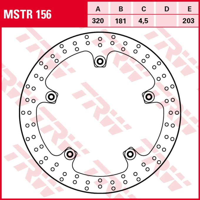 Remschijf TRW MSTR156, 1 Stuk