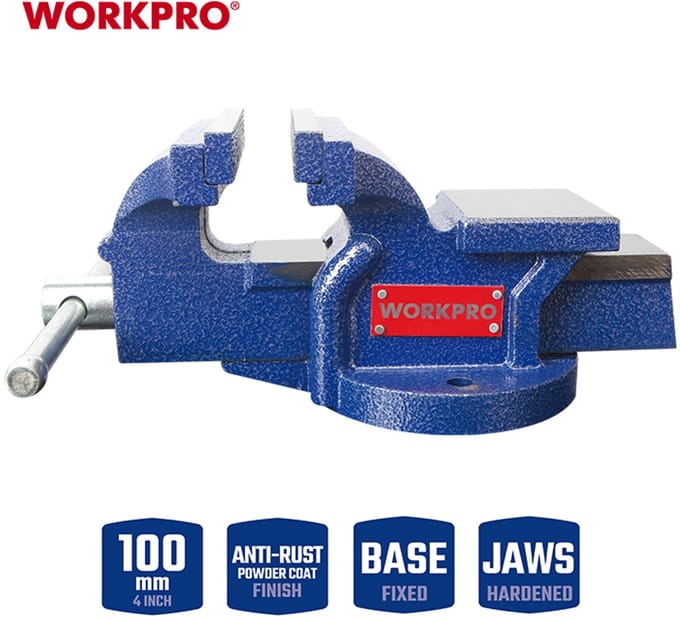 WORKPRO WP233001 Bankschroef 100 mm – Robuuste Vaste Montage – Professioneel