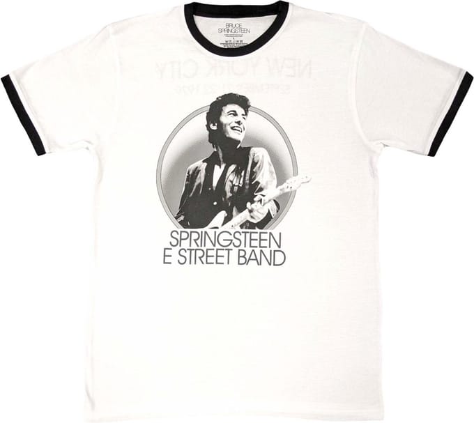 Bruce Springsteen - NYC Heren T-shirt - S - Wit