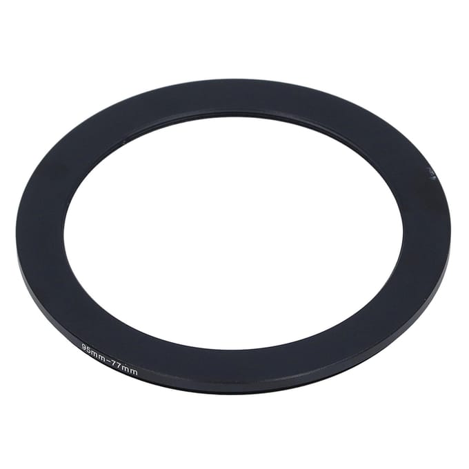 Lensadapterring 95 naar 77mm Aluminiumlegering Camera Lens Filter Adapterring voor Fotografie black
