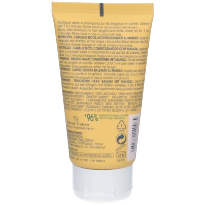 Klorane  Mango Voedende Conditioner, Voedt & Geeft Glans, Droog Haar 50ml