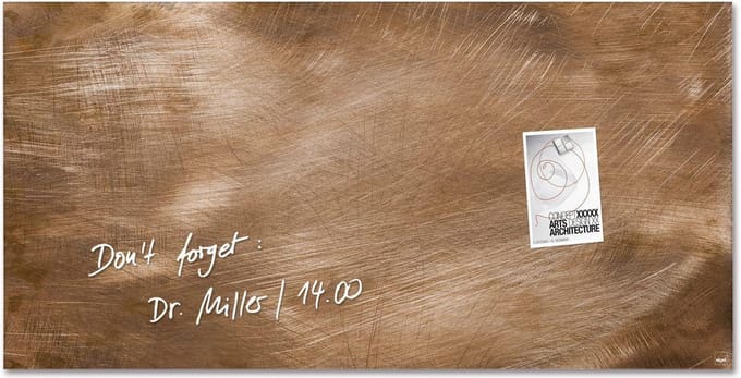 Sigel glasmagneetbord - Artverum - 91x46cm - brons - SI-GL267