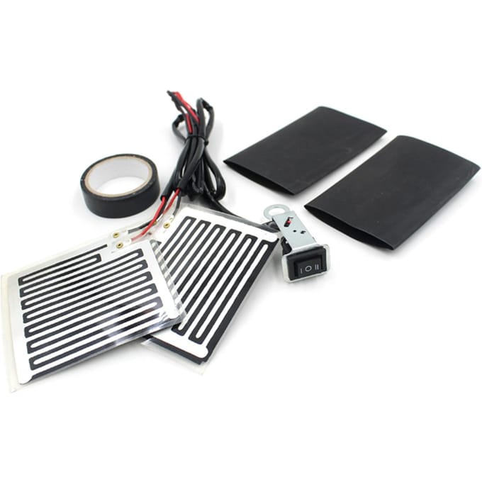 Handvatwarmer 12V Verwarmde handgrepen voor motorfiets, elektrische verwarmde stuurwarmer zwart