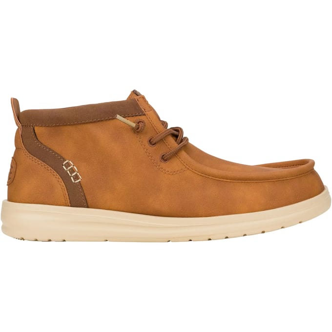 HEYDUDE - Wally Mid GripR Classic Heren Instappers Cognac/Tan - Maat 41