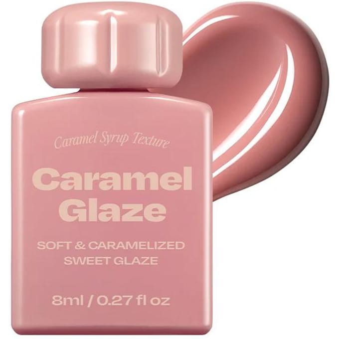 Ensemble de Gloss à Lèvres Stéréo Caramel Glacé Alternatif – 4 Couleurs 02 Vanilla Rose ×1 gray