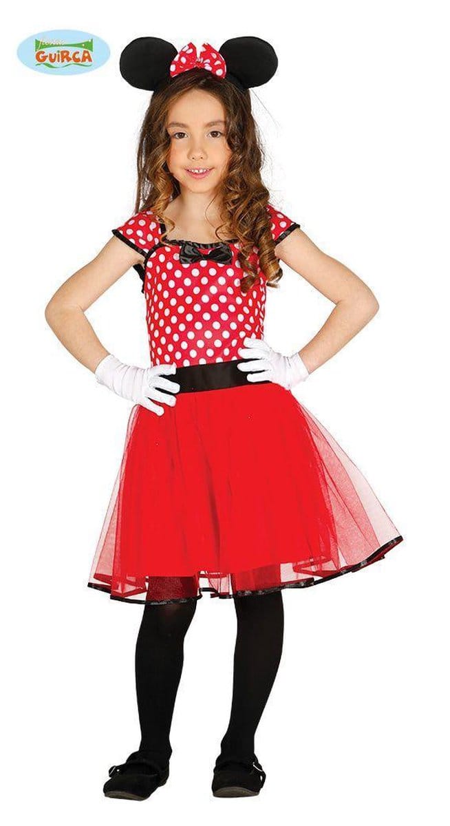 Fiestas Guirca Verkleedpak Muisje Meisjes Polyester Rood Mt 7-9