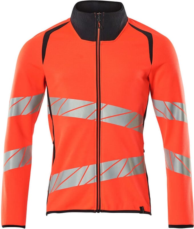 Mascot Accelerate Safe Sweatshirt met rits 19184-781 - hi-vis rood/donkermarine - M