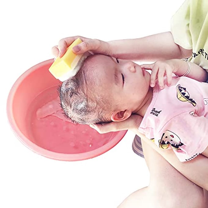 Sensorische Badborstel Set voor Baby's - Dubbelzijdige Scrubborstel en Spons