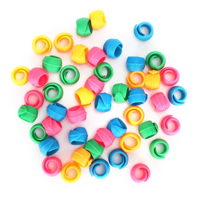 48 Stuks Siliconen Garenspoelen Saver Huggers Spoelhouders Organizer voor Naaimachine yellow