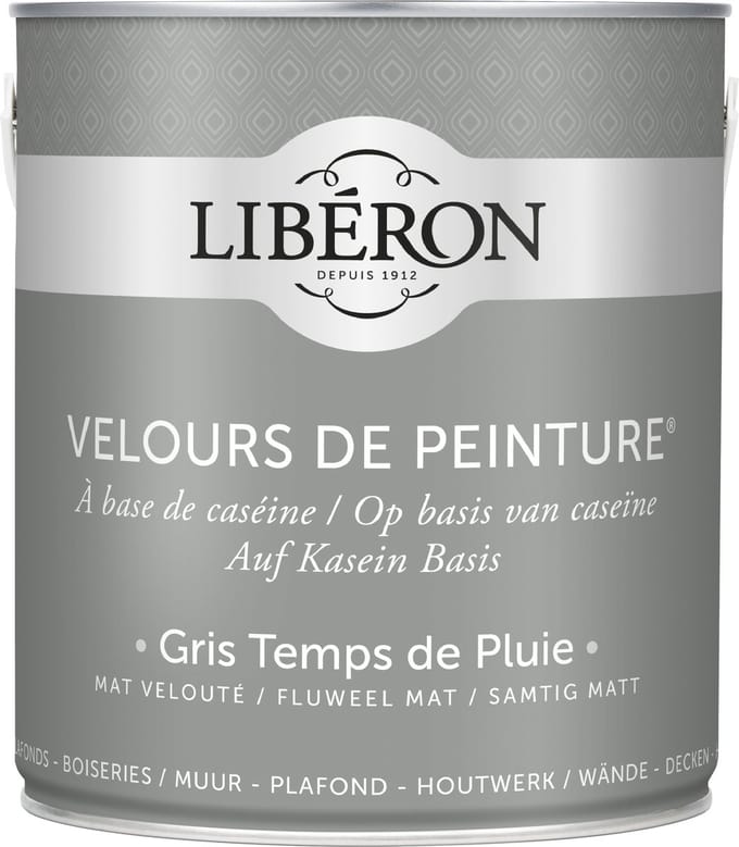 Liberon Velours De Peinture Muurverf - Mat - Gris Temps De Pluie - 2,5l