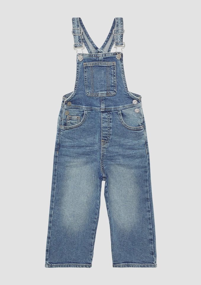 s.Oliver - female - Unisex denim tuinbroek in een relaxte pasvorm