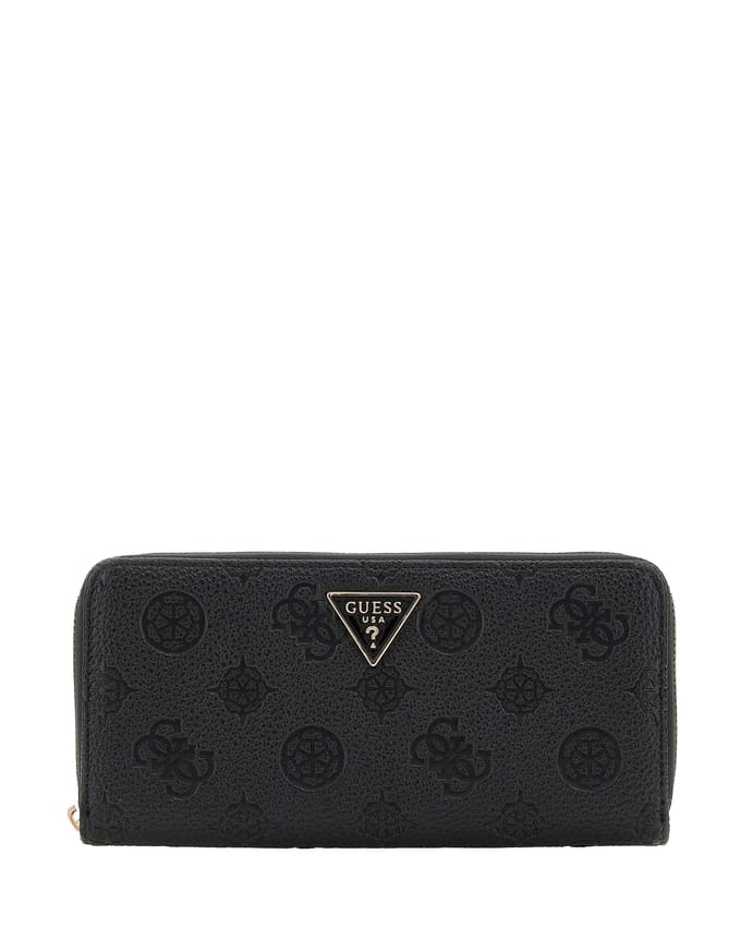 Guess Cresida ll Portemonnee Dames - Ritsportemonnee - Imitatieleer - Zwart