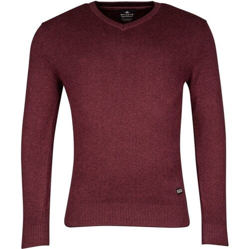 Baileys Trui Cotton V-Neck Allover 2-Tone Cerise / male