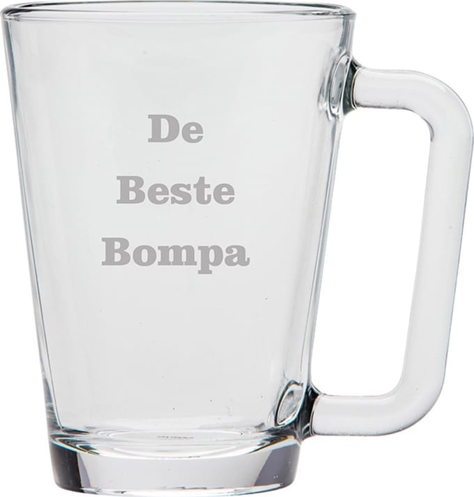 Theeglas gegraveerd - 26cl - De Beste Bompa