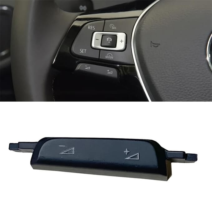 Pour Kia Golf 7 MK7 VII Volant Multifonctionnel Voix Volume Décoration Couvercle et Ensemble de Remplacement Bouton Interrupteur de Clé Installation Facile black