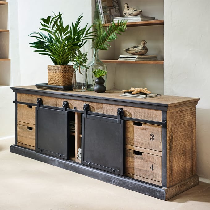LOBERON Sideboard Vulmont bruin/zwart