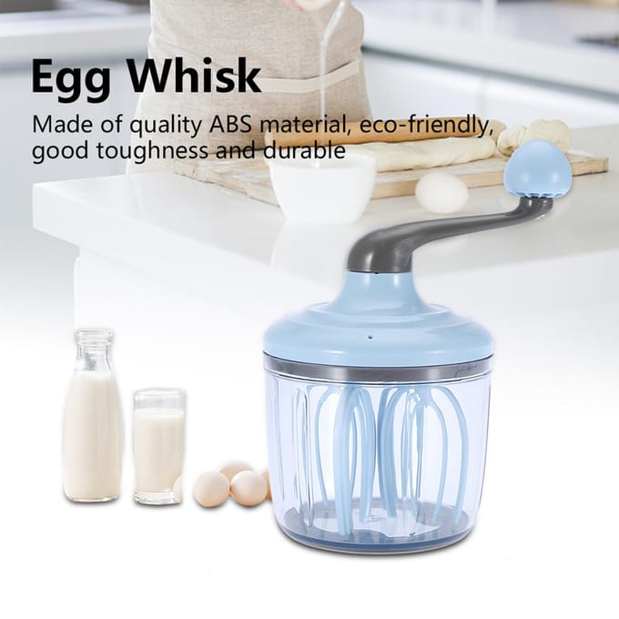 Handtype Eierroomklopper Multifunctionele Eierklopper Praktisch Keukengereedschap 1100ml White white