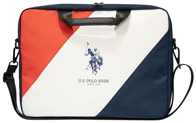 U.S. POLO ASSN., 15'' Laptoptas Model Dubbel Paard, Meerkleurig