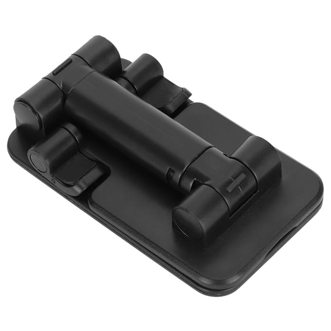 Support de bureau réglable Support Pliable Face Miroir pour Téléphone Mobile Tablette Noir noir