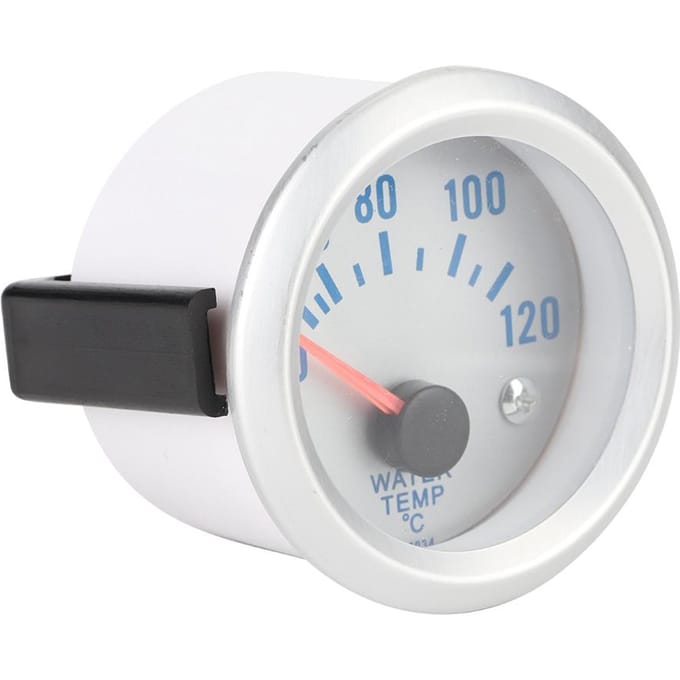 52mm 2   Universele Auto Motor Digitale Blauwe LED Watertemperatuur Temperatuurmeter 40 120 graden Celsius Bereik white