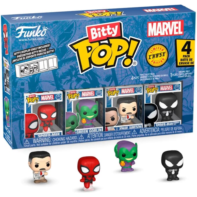 Funko Bitty Pop! - Spider-man - Spider-man / Green Goblin / J. Jonah Jameson / Random Chase