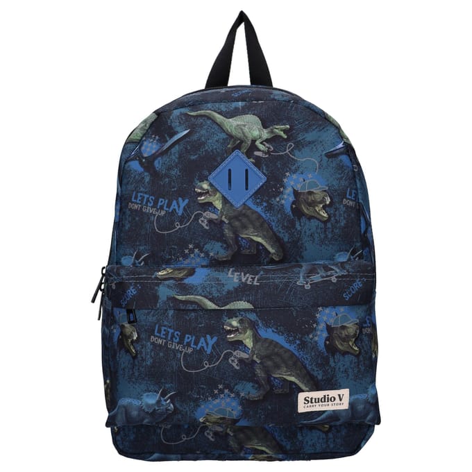 Studio V Extinct Legends - Rugzak - Gevoerd - 10,5 liter - 38 x 25 x 11 cm - Dinosaurus - Blauw