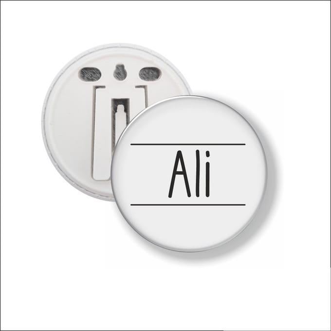 Button Met Clip 58 MM - Ali