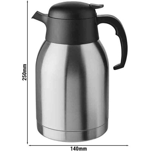 GGM Gastro (6 Stück) Isolierkanne - CLASSIC - 2 Liter - Einhandautomatik