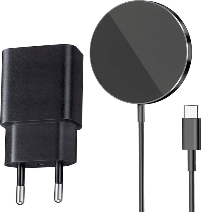Draadloze oplader geschikt voor MagSafe - USB C Adapter - Snellader - 15W - Zwart